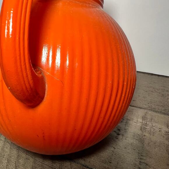 Vintage hazel atlas orange ribbed pitcher - Picture 4 of 8